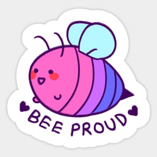 BEE proud: bi flag Sticker